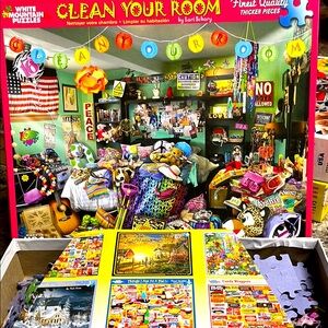 White Mountain Puzzles EUC- Clean Your Room Jigsaw